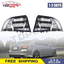 For 2004-2008 Acura TL Rear LH & RH Black Housing Clear Lens Tail Light Cover picture