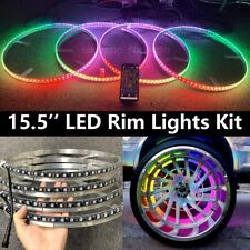 4pcs 15.5'' Wheel Ring Lights For Truck Car Multicolor Chasing LED Hub Rim Light picture