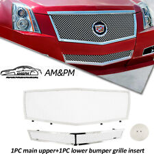 Fits 2008-13 Cadillac CTS Mesh Grille Chrome Grill Insert Combo Stainless Steel picture