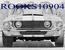 1967 Shelby GT500 Front View CLASSIC CAR ART PRINT picture
