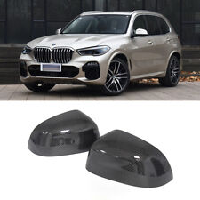 2Pcs Carbon Fiber Side Wing Mirror Replacement Caps Cover For BMW X5/F15 13-2020 picture