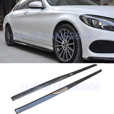 For Mercedes Benz W205 C63 AMG C-Class PSM Style Carbon Fiber Side Skirt Lip picture