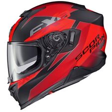 Open Box Scorpion Adult EXO-T520 Factor Motorcycle Helmet Red Size XL picture