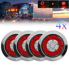 4X 4 Inch Round 16-LED Tail Light Reverse Backup Lamp White For Truck Trailer US picture