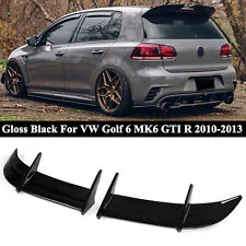 For VW Golf 6 MK6 GTI R 2010-2013 Gloss Blk Rear Roof Trunk Lip Wing Spoiler Kit picture