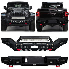 Vijay Fit 2020-2024 Jeep Gladiator JT Front or Rear Bumper w/Winch Plate&Lights picture