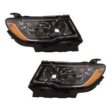 Headlight Set For 2017-2021 Jeep Compass Driver and Passenger Side Halogen picture