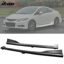 Fits 12-15 Honda Civic Coupe HF-P Style Side Skirt Extension Unpainted Black PU picture