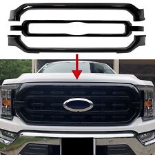 Gloss Black Grille Grill Insert Overlay Trim FOR 2021-2023 Ford F-150 XL, XLT picture