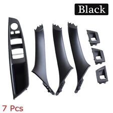 7pcs black Inner Door Panel Handle Pull Trim Cover Set for BMW 5 Series F10 F11 picture