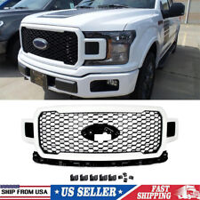 Honeycomb Front Bumper Grille Assembly Oxford White For 2018-20 Ford F-150 F150 picture