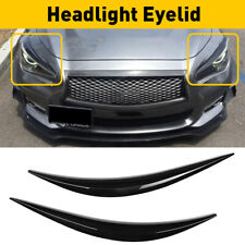 Headlight Eyelid Eyebrows Eye Lid Brow Gloss Black For Infiniti Q50 2014-2021 US picture