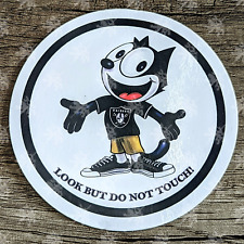 Felix The Cat Raiders Look But Do Not Touch Glass Die Cut Decal Static Cling picture