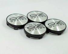 NEW 4x60mm Wheel Center Caps Hub Caps Rim Caps Badges Decals Oz Racing Black Red picture