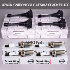 4 Pack Ignition Coil UF549 + Spark Plug Kit For Sentra L4 1.8L 2.0L 2.5L USA picture