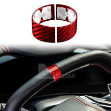 RED Steering Wheel Ring Cover HARD REAL Carbon Fiber For Corvette C8 2020-2023 picture