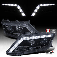 Fit 2010-2012 Ford Fusion LED Strip Projector Headlights Head Lamps Black/Smoke picture