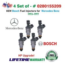 Genuine Bosch 4Pcs HP Upgrade Fuel Injectors for 1993-1997 Mercedes Benz I4 & I6 picture
