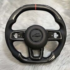 Real Carbon Fiber Flat top Steering Wheel ForJeep Wrangler JL 2018+ GLADIATOR picture
