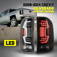 For 07-13 Chevy Silverado 1500 2500 3500 LED Tail Lights Sequential Black Clear picture