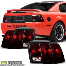 1999-2004 Ford Mustang Red Smoked Tail Lights Rear Brake Lamps Pair Left+Right picture