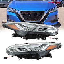 Left+Right Headlights For 2020-2022 Nissan Sentra S/SV Halogen Type Headlamps picture