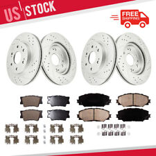 Front and Rear Drilled Rotors Brake Pads for 2006-2018 Toyota Rav4 Lexus HS250h picture