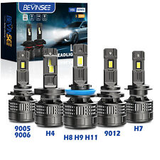 Bevinsee V55 H4 H7 H11 9005 9006 9012 LED Headlight High Low Beam Bulb Kit 6000K picture