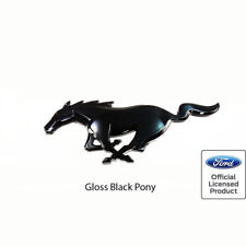 Fits 2015-22 Mustang Pony Front Emblem Gloss Black Genuine Ford Licensed OEM picture