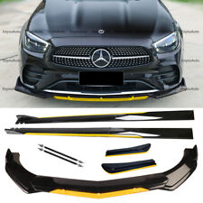For Mercedes-Benz Front Bumper Lip Side Skirt Rear Bumper Lip Strut Rods Yellow picture