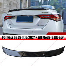 For 2024+ Nissan Sentra Sedan 4-Door ABS Gloss Black Rear Trunk Spoiler Tape-On picture