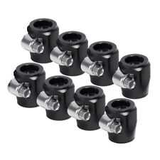 8Pcs 6AN Flexible Rubber Hose Clamps Finisher Clamp for 3/8 Fuel/Gas/Oil Hose picture