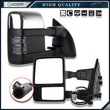 Chrome Power Heated Tow Mirrors for 99-07 Ford F250-F550 Super Duty LED Signal picture