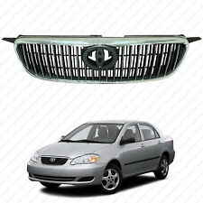 For 2005 2008 Toyota Corolla Upper Grille Altis Chrome Black Vertical Style picture