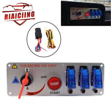Racing Car 5 in 1 Ignition Switch Panel Engine Start Push Button LED 12V Toggle picture