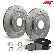 Front Zinc Drill/Slot Brake Rotors + Ceramic Pads for Nissan Armada 2017-2019 picture