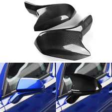 2x Dry Carbon Fiber Rear View Mirror Cover Cap For Chevy Camaro SS RS ZL1 16-23 picture
