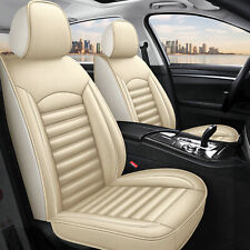 Car 5 Seat Covers PU Leather Front Rear Cushion For Lincoln MKS 2006-2016 Beige picture