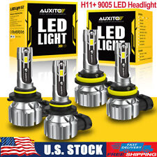 4PCS 9005 + H11 LED Headlight Bulbs Conversion Kit High Low Beam Bright White picture