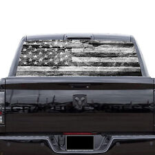 Trucks Rear Window Decal American Flag Decal Sticker for Most Pickup Truck SUV picture