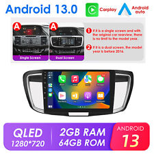 64GB Android 13 Car Stereo Carplay Radio GPS Player For Honda Accord 9 2013-2017 picture