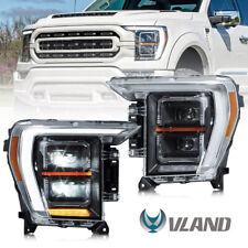 Sets VLAND Projector LED Headlights For 2021 2022 2023 Ford F-150 Lamps Pair picture