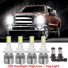 Fits Ford F250 F350 F450 2005-2019 6X 6000K White LED Headlight Fog Light Bulbs picture