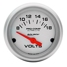 Auto Meter Voltmeter Gauge 4391 Ultra-Lite 8 to 18 Volts 2-1/16