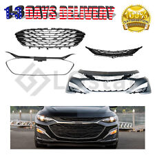 Chrome Front Upper & Lower Grille & Front Bumper For 2019-2021 Chevrolet Malibu picture