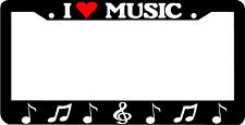 I LOVE MUSIC heart music License Plate Frame picture