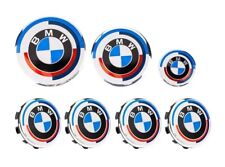 7Pcs for BMW M5 Series ( F90 ) 50 Years M Emblem 50 Jahre Hubcaps Emblems Hood picture