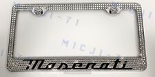 Maserati Bling License Plate Frame Holder Made W Swarovski Crystals picture