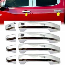 Chrome 4PCS Door Handle Cover For 2020-2021 Chevy Silverado W/ 2 Smartkey Hole picture