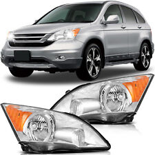 For 2007-2011 Honda CRV CR-V Headlights Assembly Chrome Housing Left+Right Pair picture